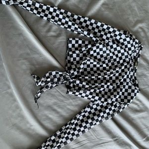 Checkered crop top
